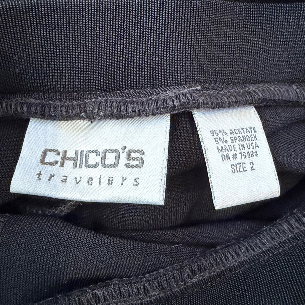 Chico's Black Midi Skirt - Picture 6 of 8